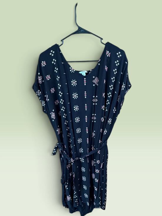 Sonoma Goods For Life Dresses & Skirts - Sonoma Goods For Life Womens Dress XL Black Geometric Peasant Dress